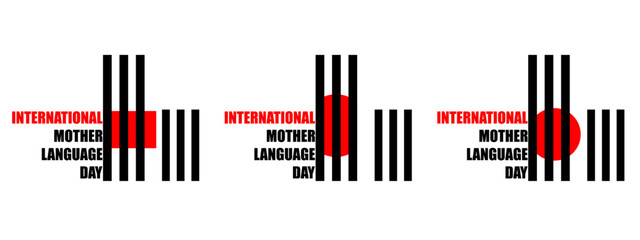 International Mother Language day logo set