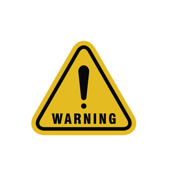 Warning stamp icon vector logo design template