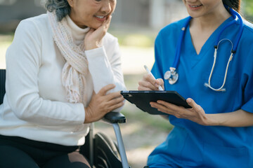 Elderly health checkups with a physician or psychiatrist who works with patients who are consulted...