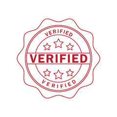Verified stamp icon vector logo design template