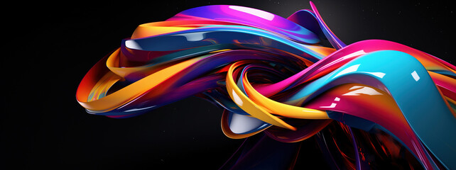 Fototapeta premium Abstract dark futuristic background
