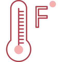 Fahrenheit Degrees Icon - obrazy, fototapety, plakaty