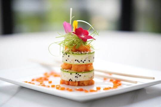 Watermelon Feta Cheese Salad With Cucumber Slices