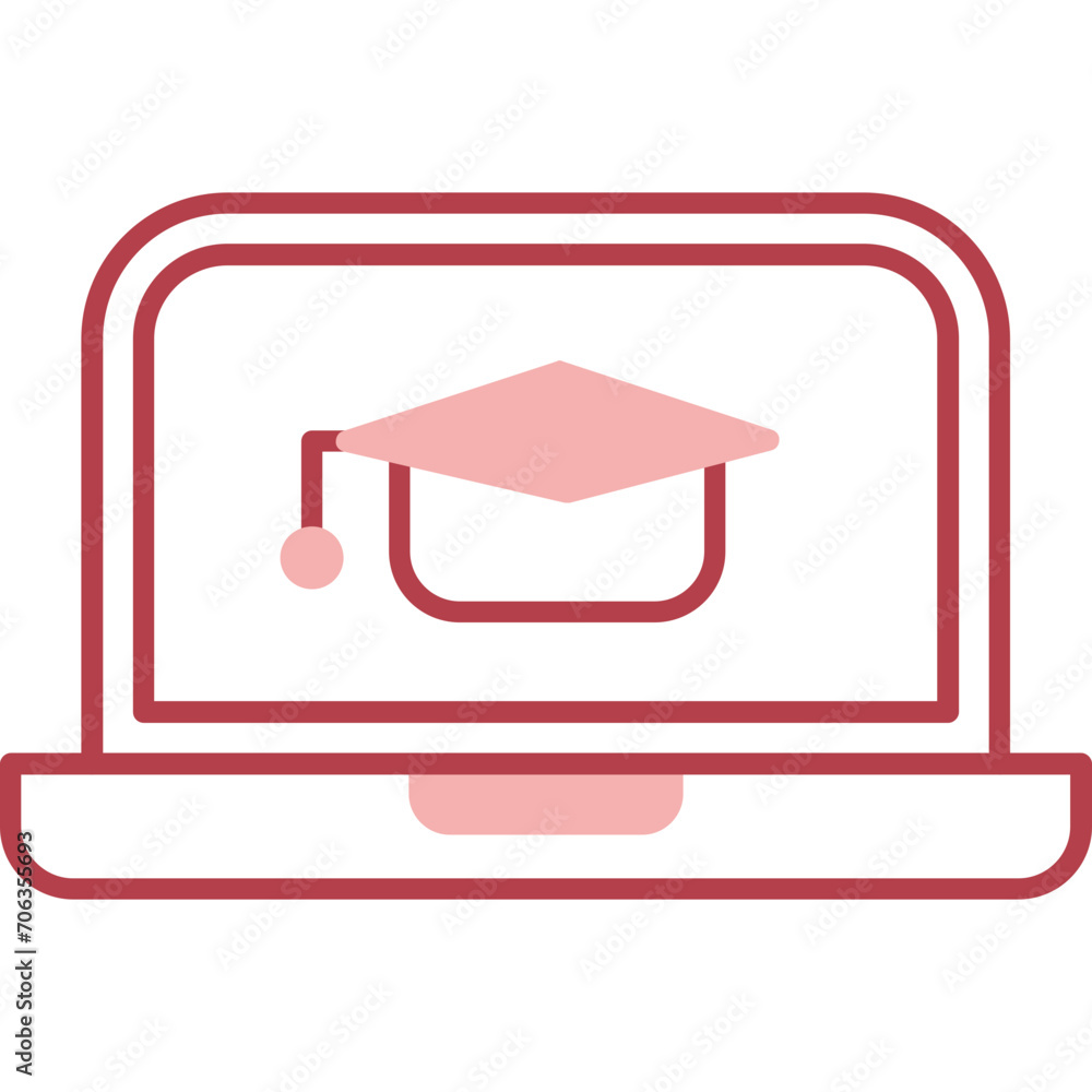 Poster online learning icon