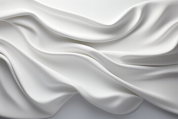 Obraz premium White textured background, curves and waves, AI generative.