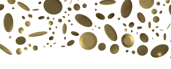 Golden Burst: Astonishing 3D Illustration of Bursting Gold Confetti