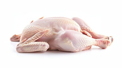 Fresh raw chicken isolated on white