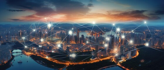 global world network and telecommunication connection concept, Generative AI