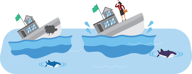 Accidents and Disasters, Origami, Drowning, Nautical Vessel, Businesswoman