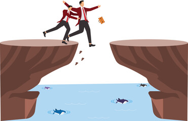 Murder, Cliff, Pushing, Abstract, Accidents and Disasters, Businessman