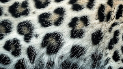 White Leopard Texture Wallpaper