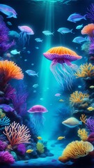 Obraz na płótnie Canvas Bioluminescent Depths