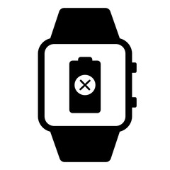 Smartwatch Battery Filled Icon | Error Sign in Battery | Mobile Battery