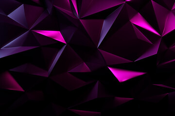 Obraz premium Abstract geometric design with purple polygons creating a depth effect and modernity.