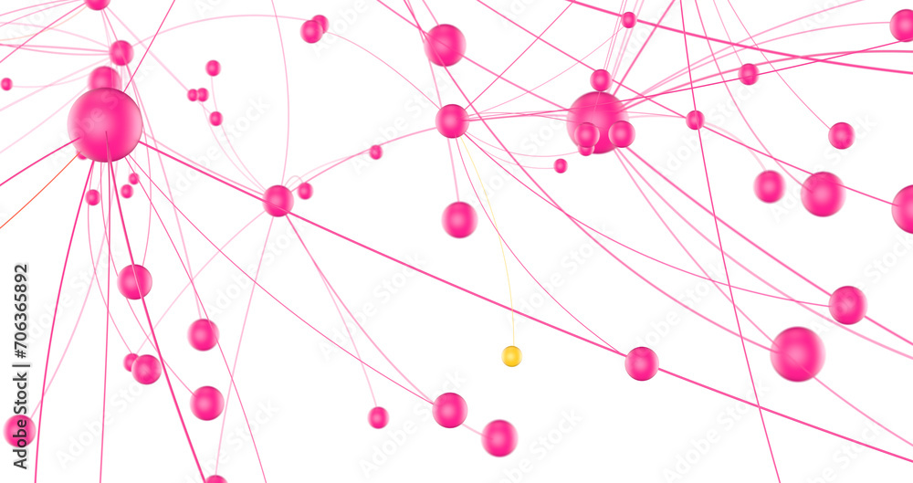Poster abstract technology futuristic network - fantasy plexus background. 3d rendering