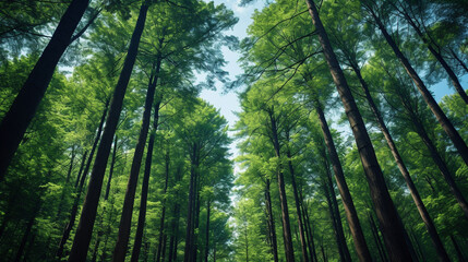 Naklejka premium forest in the morning