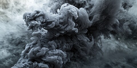 A black and white photo of a cloud of smoke. Suitable for various creative projects