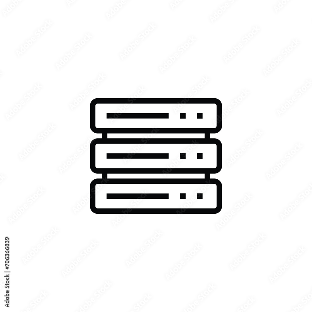 Poster computer server icon - vector