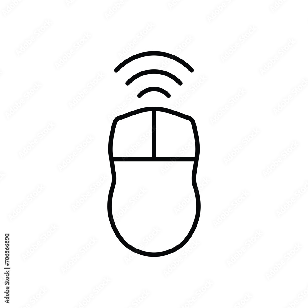 Poster computer mouse wireless icon vector