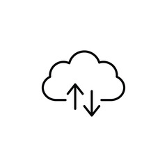 cloud storage icon  hosting vector