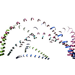 Party Celebration Falling Confetti with Transparent Background