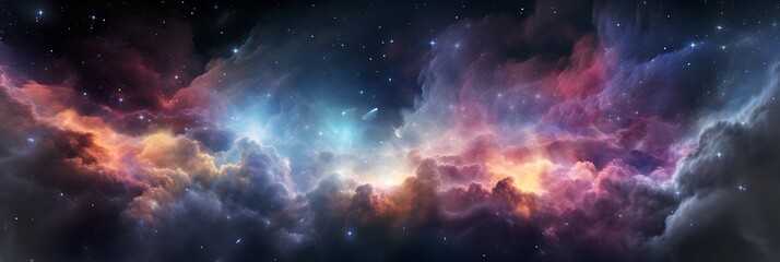 Nebulous galaxy background - obrazy, fototapety, plakaty