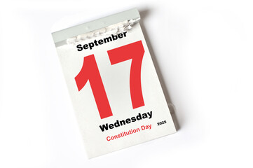  17 . September 2025  Constitution Day