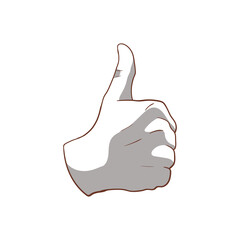 Hands gestures vector cartoon illustration 