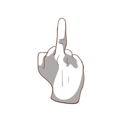 Hands gestures vector cartoon illustration 