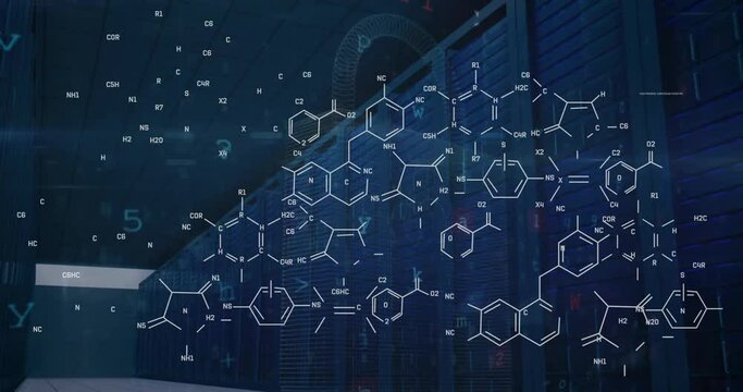 Animation of scientific data processing over computer servers - Powered by Adobe