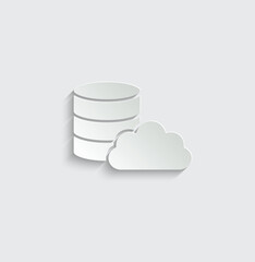 cloud database icon backup icon vector