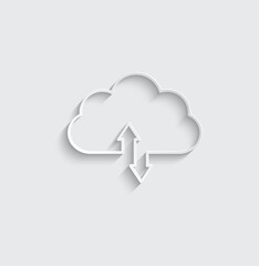 cloud storage icon  hosting vector