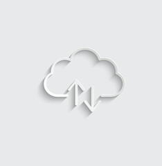 cloud storage icon  hosting vector