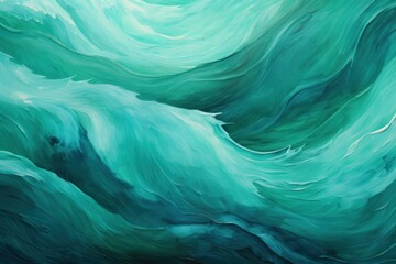 Fototapeta na wymiar Abstract water ocean wave, emerald, jade, malachite texture