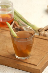 wedang jahe or indonesian healthy herbal drink.