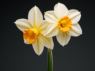 Obraz na płótnie Canvas Narcissus flower in studio background, single Narcissus flower, Beautiful flower images