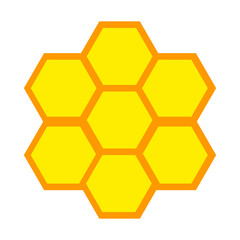 Honeycomb line icon. Bees, wax, beehive, bear, connection, apiary, wasps, drone, sting, hexagon, nectar, pollen. Vector icon for business and advertising
