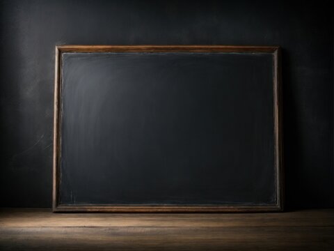 blank black chalkboard background. Generative AI