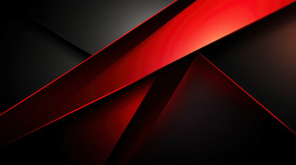 Shapes of metallic red and black elements in different layers, abstract pattern background design 