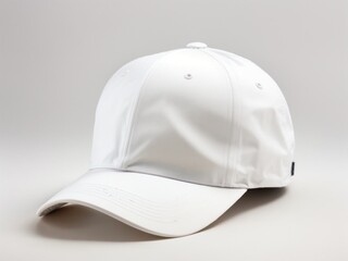 plain white cap isolated on white background. Generative AI