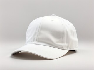 plain white cap isolated on white background. Generative AI