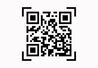 Fototapeta premium Sample qr code icon - Vector