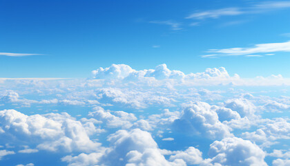 Recreation view of white clouds in blue sky	