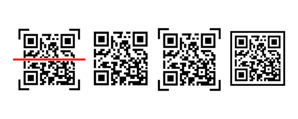 Fototapeta premium Sample qr code icon - Vector