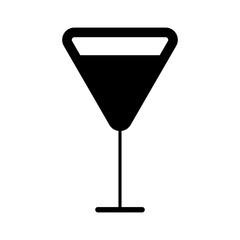 Martini glass line icon. Drink, cocktail, booze, shake, alcohol, bottle, bartender, brandy, glass, alcoholism. Vector icon for business and advertising