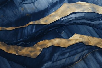 Abstract Blue and Golden Textured Artistic Background