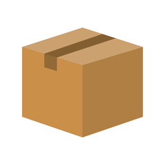 Cardboard box line icon. Box, gift, packaging, parcel, moving, surprise, mail. Vector icon for business and advertising