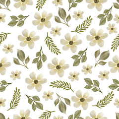 soft yellow floral seamless pattern, soft yellow floral background