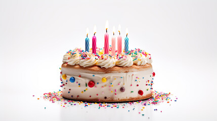 birthday cake isolated on white