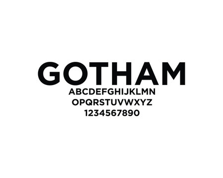 Gotham Font, Font, Letters,